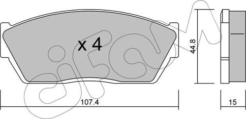 Cifam 822-054-0 - Kit pastiglie freno, Freno a disco autozon.pro