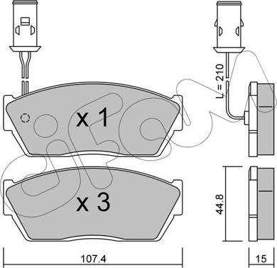 Cifam 822-054-1 - Kit pastiglie freno, Freno a disco autozon.pro