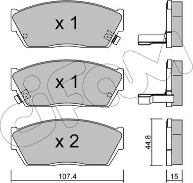 Cifam 822-054-2 - Kit pastiglie freno, Freno a disco autozon.pro