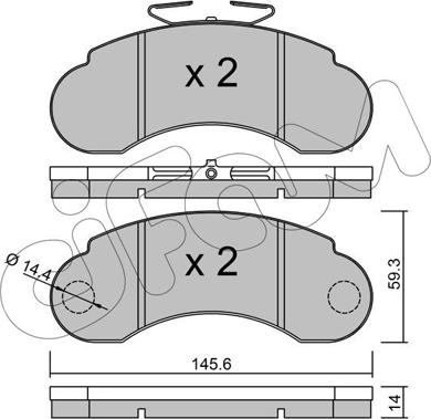 Cifam 822-055-0 - Kit pastiglie freno, Freno a disco autozon.pro