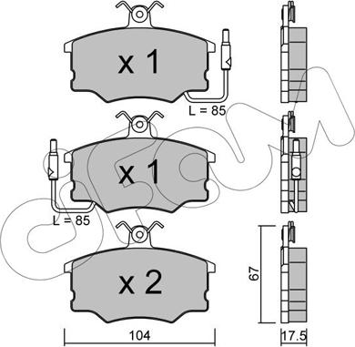 Cifam 822-053-0 - Kit pastiglie freno, Freno a disco autozon.pro