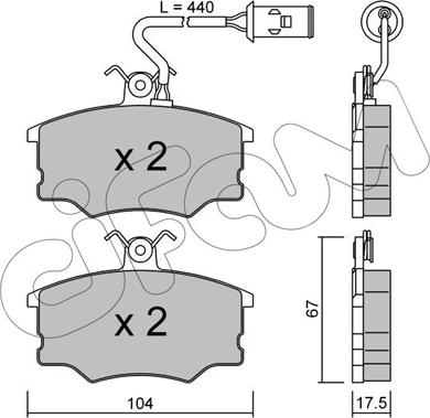 Cifam 822-053-1 - Kit pastiglie freno, Freno a disco autozon.pro