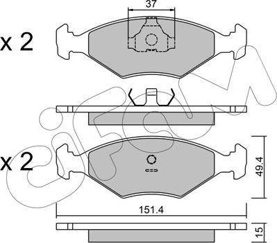 Cifam 822-057-5 - Kit pastiglie freno, Freno a disco autozon.pro