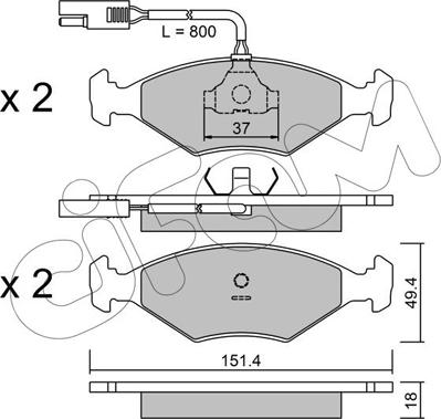 Cifam 822-057-0 - Kit pastiglie freno, Freno a disco autozon.pro