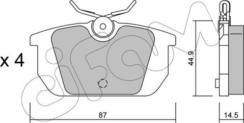 Cifam 822-064-0 - Kit pastiglie freno, Freno a disco autozon.pro