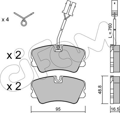 Cifam 822-065-0 - Kit pastiglie freno, Freno a disco autozon.pro