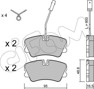 Cifam 822-065-1 - Kit pastiglie freno, Freno a disco autozon.pro