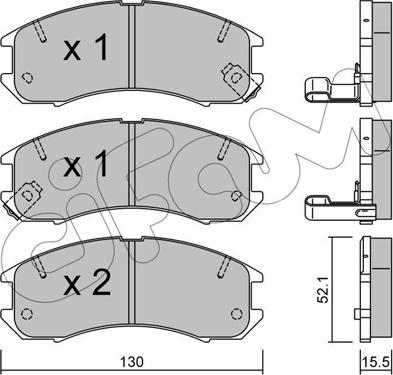 Cifam 822-068-0 - Kit pastiglie freno, Freno a disco autozon.pro