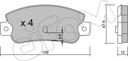 Cifam 822-063-0 - Kit pastiglie freno, Freno a disco autozon.pro