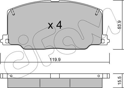 Cifam 822-067-0 - Kit pastiglie freno, Freno a disco autozon.pro