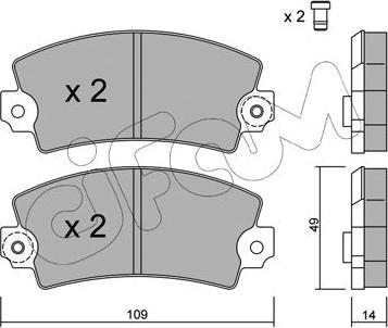 Cifam 822-005-5 - Kit pastiglie freno, Freno a disco autozon.pro