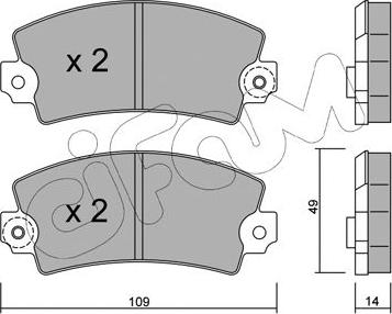 Cifam 822-005-1 - Kit pastiglie freno, Freno a disco autozon.pro