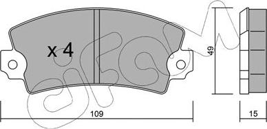 Cifam 822-005-2 - Kit pastiglie freno, Freno a disco autozon.pro