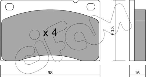 Cifam 822-006-0 - Kit pastiglie freno, Freno a disco autozon.pro