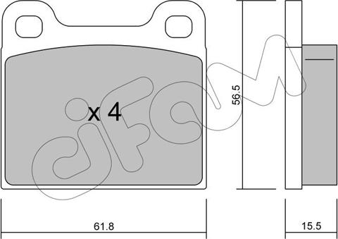 Cifam 822-003-4 - Kit pastiglie freno, Freno a disco autozon.pro