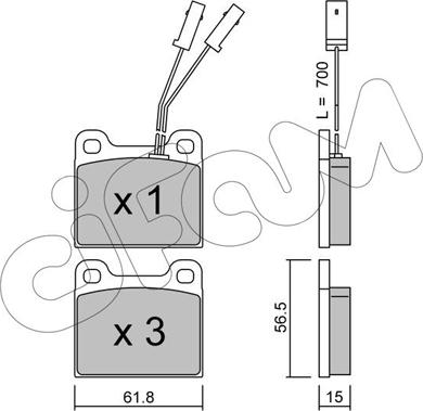 Cifam 822-003-1 - Kit pastiglie freno, Freno a disco autozon.pro