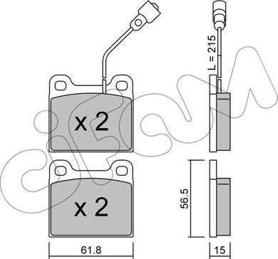 Cifam 822-003-2 - Kit pastiglie freno, Freno a disco autozon.pro