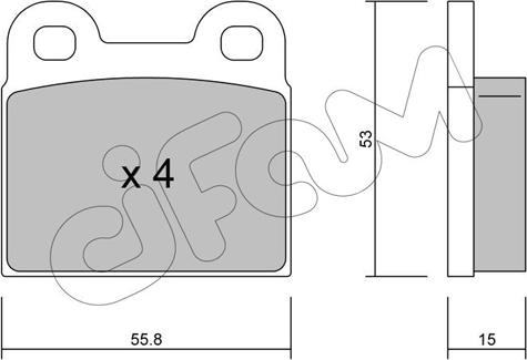 Cifam 822-002-1 - Kit pastiglie freno, Freno a disco autozon.pro