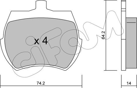 Cifam 822-019-0 - Kit pastiglie freno, Freno a disco autozon.pro