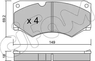 Cifam 822-014-4 - Kit pastiglie freno, Freno a disco autozon.pro