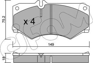 Cifam 822-014-0 - Kit pastiglie freno, Freno a disco autozon.pro