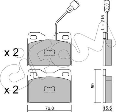 Cifam 822-015-4 - Kit pastiglie freno, Freno a disco autozon.pro