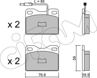 Cifam 822-015-5 - Kit pastiglie freno, Freno a disco autozon.pro