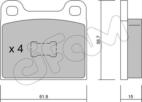 Cifam 822-010-0 - Kit pastiglie freno, Freno a disco autozon.pro