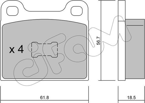 Cifam 822-010-1 - Kit pastiglie freno, Freno a disco autozon.pro