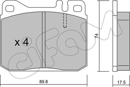 Cifam 822-011-1 - Kit pastiglie freno, Freno a disco autozon.pro