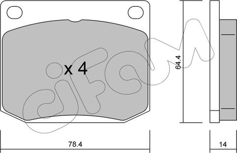 Cifam 822-018-1 - Kit pastiglie freno, Freno a disco autozon.pro