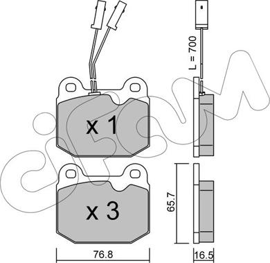 Cifam 822-013-0 - Kit pastiglie freno, Freno a disco autozon.pro