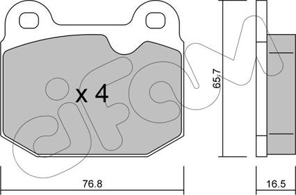 Cifam 822-013-1 - Kit pastiglie freno, Freno a disco autozon.pro