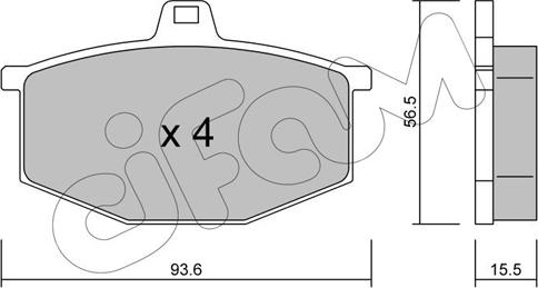 Cifam 822-012-0 - Kit pastiglie freno, Freno a disco autozon.pro