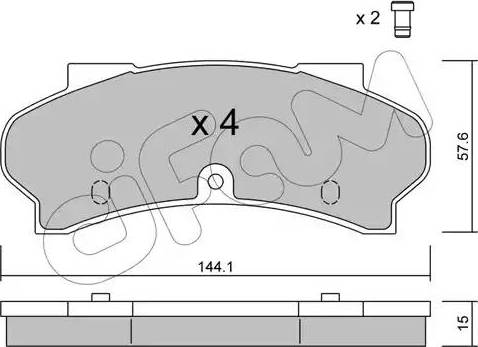 Cifam 822-017-0 - Kit pastiglie freno, Freno a disco autozon.pro