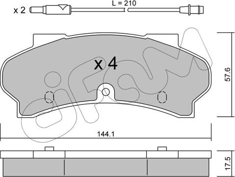 Cifam 822-017-1 - Kit pastiglie freno, Freno a disco autozon.pro