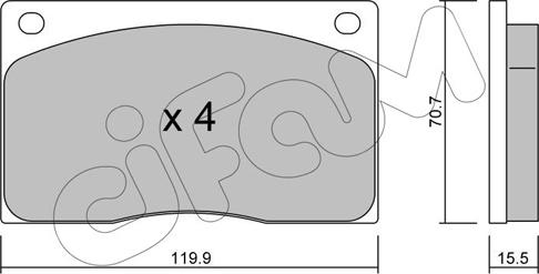 Cifam 822-089-0 - Kit pastiglie freno, Freno a disco autozon.pro