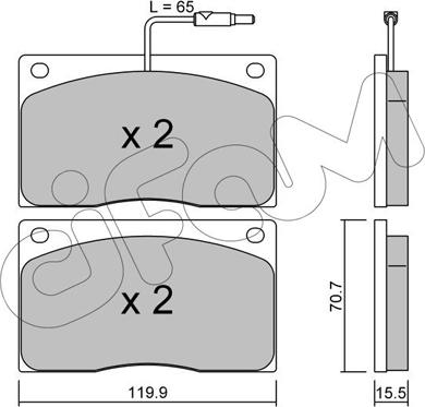 Cifam 822-089-1 - Kit pastiglie freno, Freno a disco autozon.pro