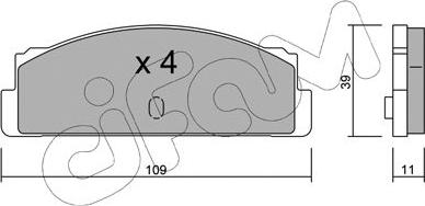 Cifam 822-086-0 - Kit pastiglie freno, Freno a disco autozon.pro