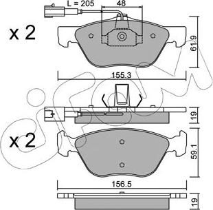 Cifam 822-083-0 - Kit pastiglie freno, Freno a disco autozon.pro