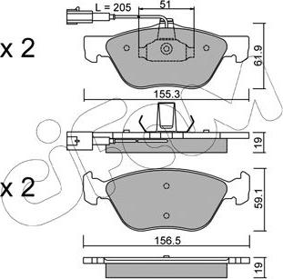 Cifam 822-083-1 - Kit pastiglie freno, Freno a disco autozon.pro