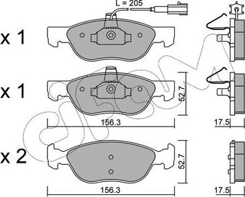 Cifam 822-082-0 - Kit pastiglie freno, Freno a disco autozon.pro