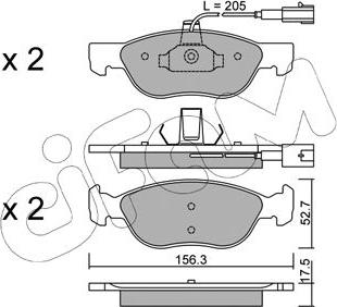 Cifam 822-082-1 - Kit pastiglie freno, Freno a disco autozon.pro