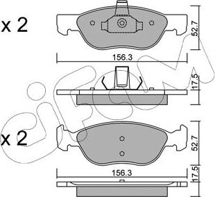 Cifam 822-082-2 - Kit pastiglie freno, Freno a disco autozon.pro