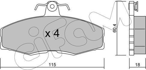 Cifam 822-039-0 - Kit pastiglie freno, Freno a disco autozon.pro