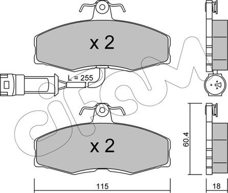 Cifam 822-039-1 - Kit pastiglie freno, Freno a disco autozon.pro