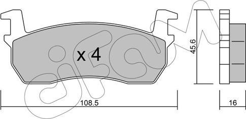 Cifam 822-034-0 - Kit pastiglie freno, Freno a disco autozon.pro