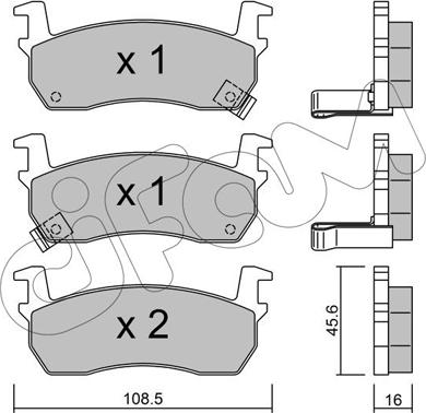 Cifam 822-034-1 - Kit pastiglie freno, Freno a disco autozon.pro