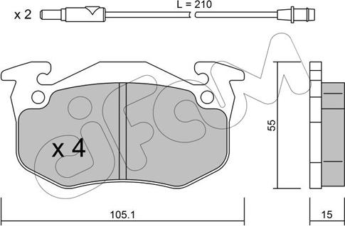 Cifam 822-036-2 - Kit pastiglie freno, Freno a disco autozon.pro