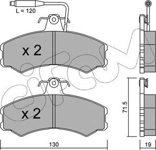 Cifam 822-031-0 - Kit pastiglie freno, Freno a disco autozon.pro